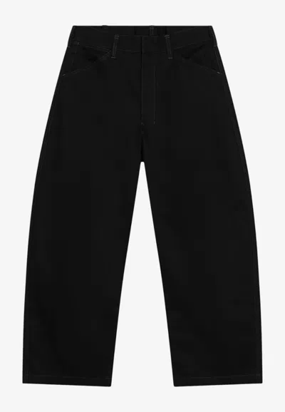 Lemaire Denim Wide-leg Pants In Black