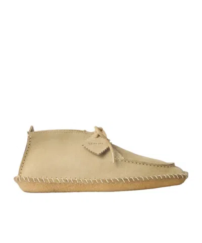 Lemaire Desert Moccasins In Reversed Suede Leather In Animal Print