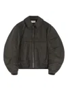 Lemaire Detachable-collar Puffer Jacket In Brown