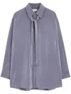 Lemaire Detachable Tie Shirt In Purple