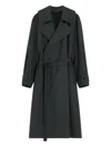 Lemaire Trench Coat Whith Detachable Lining In Black
