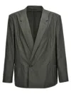 LEMAIRE DOUBLE-BREASTED BLAZER GRAY