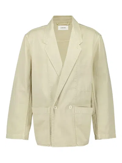 Lemaire Double-breasted Blazer In Neutral