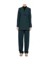 Lemaire Double-breasted Button Blazer In Green