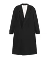 Lemaire Double-breasted Coat In Black