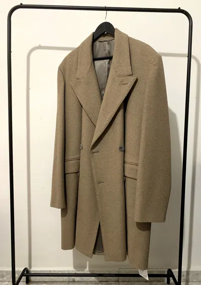 Pre-owned Lemaire Double Breasted Coat In Sand