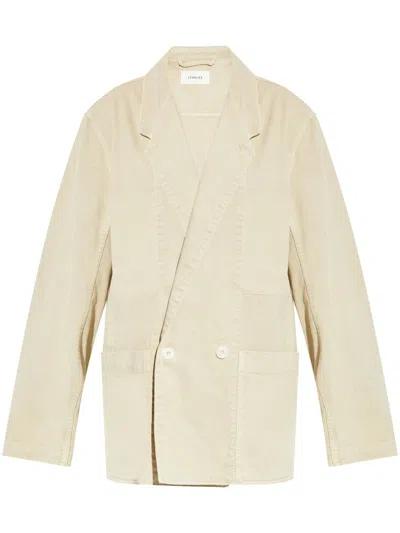 Lemaire Off-white Workwear Denim Blazer In Beige