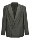 Lemaire Double-breasted Jacket With Back Vent