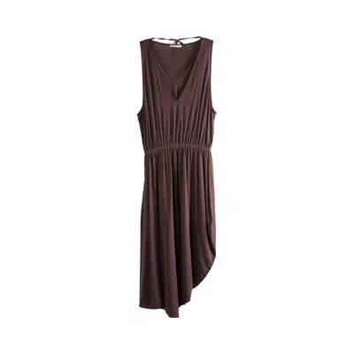 Pre-owned Lemaire Double Layer Drape Dress 'fig' | Green | Women's Size Xs
