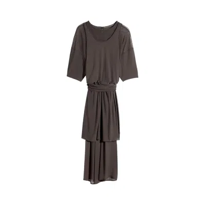 Pre-owned Lemaire Double Layer Dress 'brown' | Women's Size 36