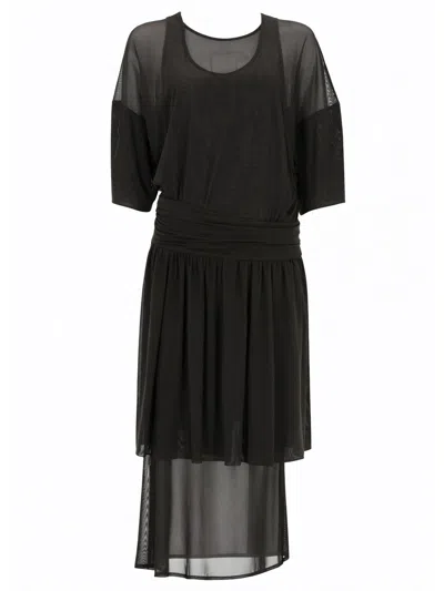 Lemaire Double Layer Dress In Black