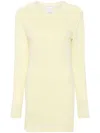 Lemaire Yellow Double Layer Minidress In Ye512 Pale Canary