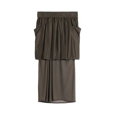Pre-owned Lemaire Double Layer Skirt 'moka' | Brown | Women's Size 38