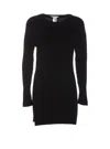 LEMAIRE LEMAIRE DOUBLE LAYERED KNITTED MINI DRESS