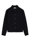 Lemaire Double-pocket Cotton Denim Shirt In Black