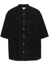 LEMAIRE BLACK DOUBLE-POCKET COTTON SHIRT