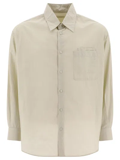 Lemaire "double Pocket" Shirt In Beige