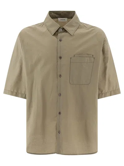 Lemaire "double Pocket" Shirt In Green
