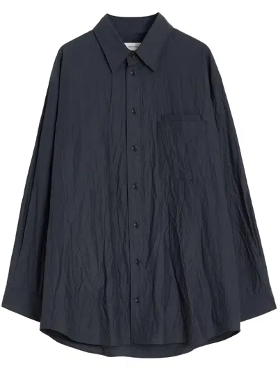 Lemaire Double Pocket Shirt In Grey