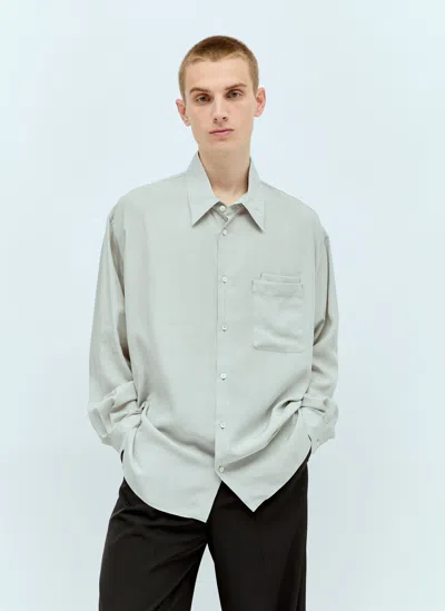 Lemaire Double Pocket Shirt In Green