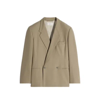 Lemaire Double-breasted Tailored Jacket In Neutral