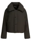 Lemaire Women Brown Water-repellent Puffer Blouson In Black