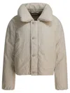 Lemaire Ivory Nylon Blend Down Jacket In White