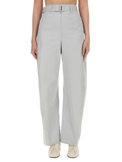 Lemaire Dpp-pants With Belt In Gray