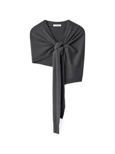 Lemaire Draped Scarf In Cashmere In Grey