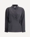 Lemaire Draped Shirt In Black