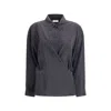 Lemaire Draped Shirt In Black