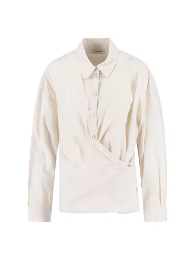 Lemaire Draped Shirt In White