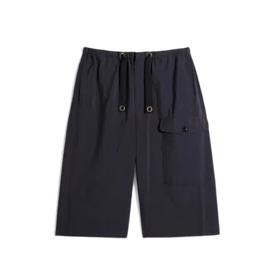 Lemaire Drawstring Cargo Shorts In Black