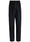 Lemaire Drawstring Cashmere-blend Trousers In Black