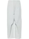Lemaire Drawstring-fastening Cropped Trousers In Grey
