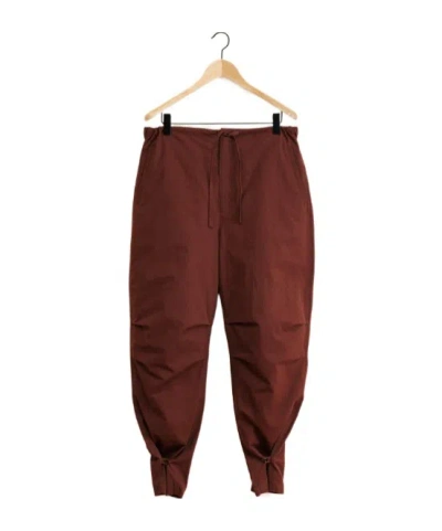 Lemaire Drawstring Military Uniform Casual Trousers In Red