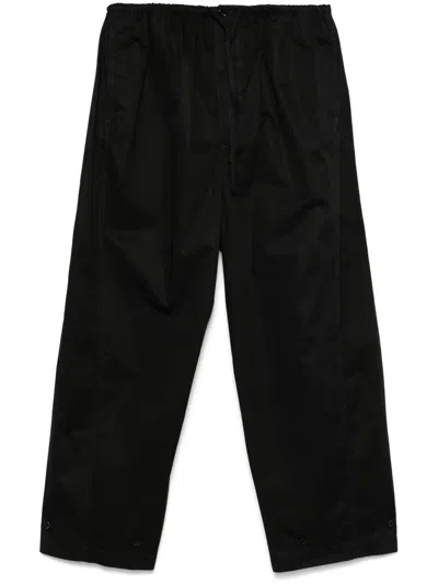 Lemaire Drawstring Straight Trousers In Black