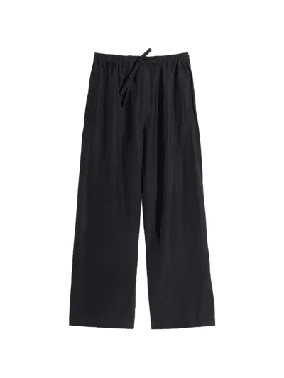 Lemaire Pantaloni Pyjama In Lino In Black