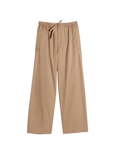 Lemaire Drawstring Trousers In Brown