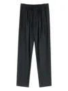 Lemaire Drawstring-waist Trousers In Black