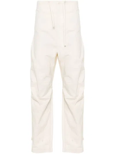 Lemaire Drawstring-waist Loose Trousers In Neutrals