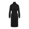 Lemaire Grey High Neck Midi Dress In Black