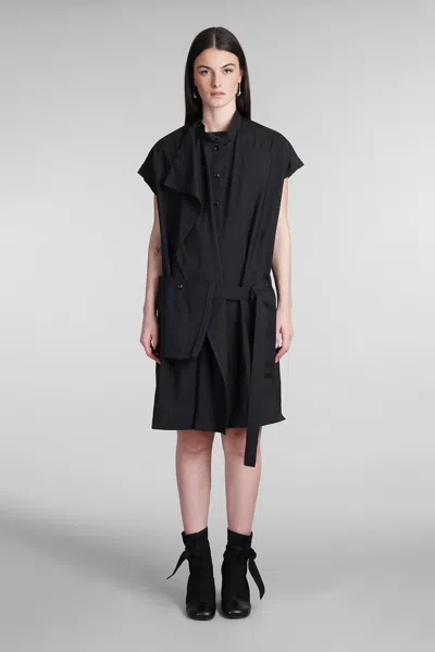 Lemaire Dress In Black Cotton In Bk999 Black