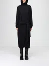 Lemaire Women Wool Blend Knit Dress In Black