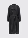 Lemaire Asymmetrical Dress With Long Sleeves And Belt In Black