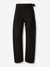 Lemaire High-waisted Wide-leg Black Trousers With Tailored Belt In Black