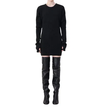 Lemaire Dress With Detachable Sleeves In Dark Espresso
