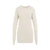 Lemaire Knitted Dress With Removable Sleeves In White