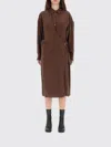 Lemaire "twisted" Midi Dress In Brown