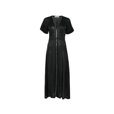 Lemaire Midi Dress With V-neck In Black